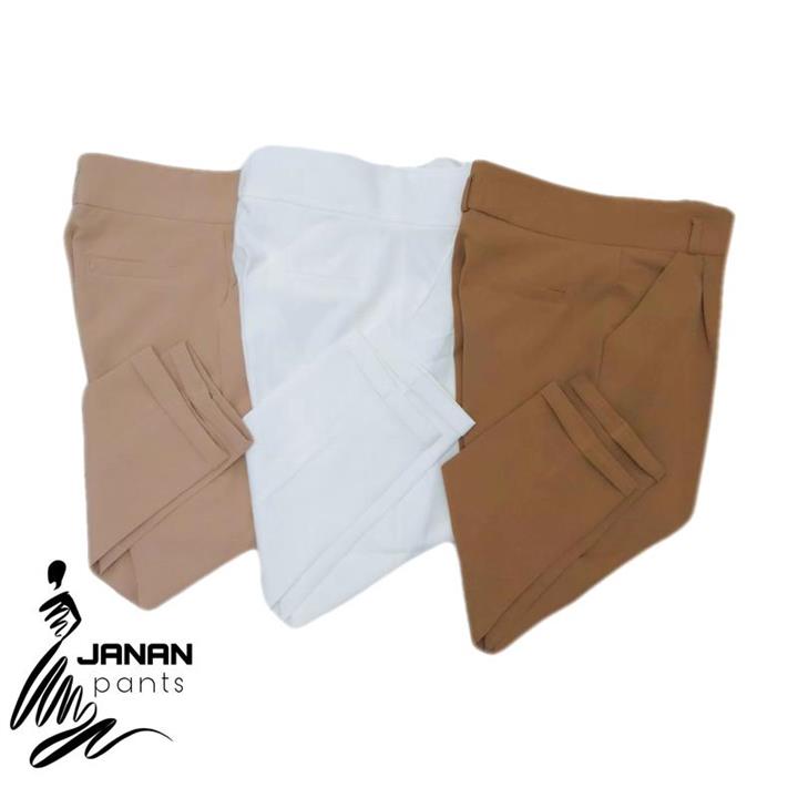 شلوار بانوان پارچه ای مدل پرادا پاکتی jananpants